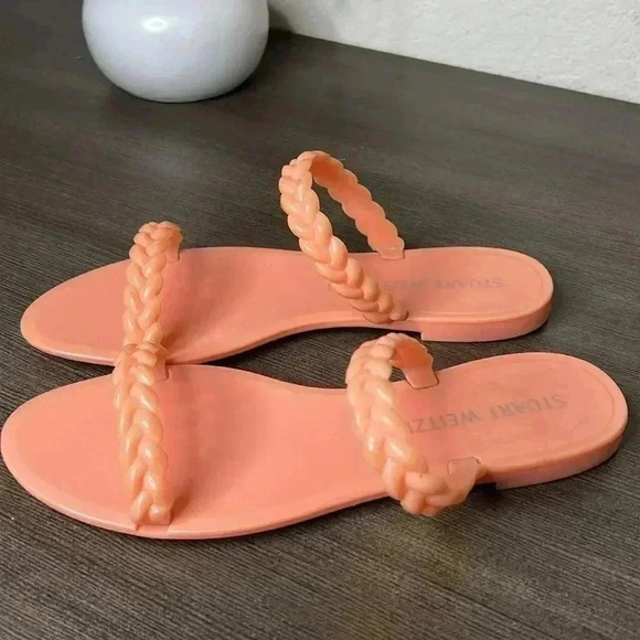 STUART WEITZMAN Sawyer Braided Jelly Flat Sandals Womens Size 9B - Picture 5 of 9